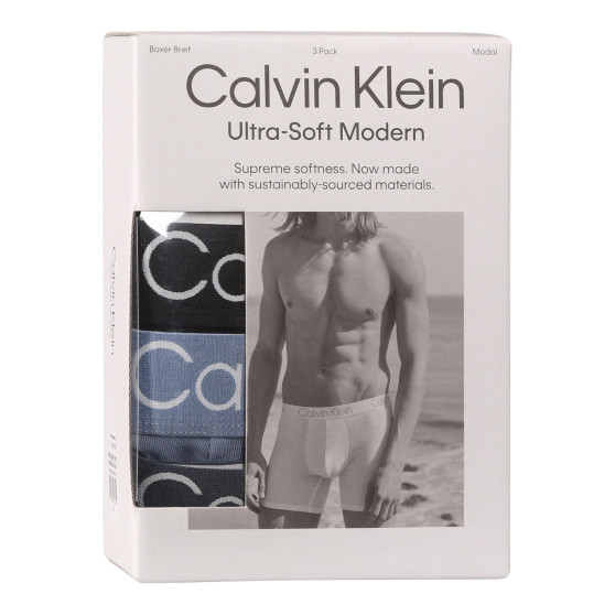 3PACK vīriešu bokseru šorti Calvin Klein daudzkrāsaini (NB3188A-PU5)