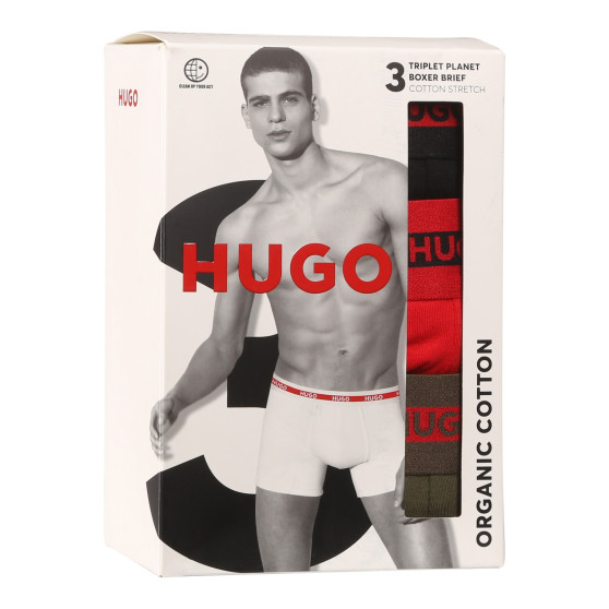 3PACK vīriešu bokseru šorti HUGO daudzkrāsaini (50496723 003)