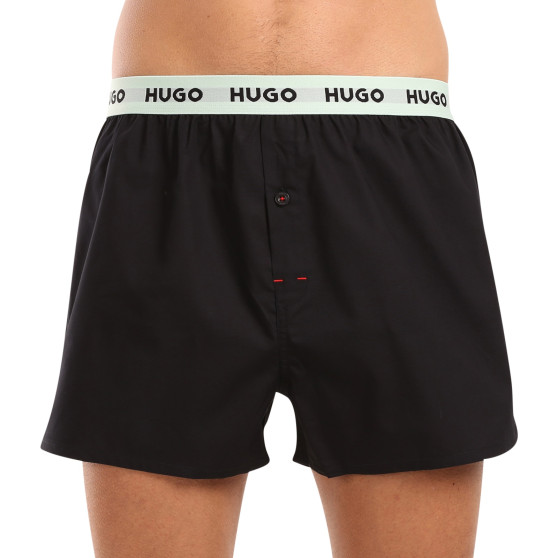 3PACK vīriešu bokserbokseršorti HUGO melni (50518079 961)