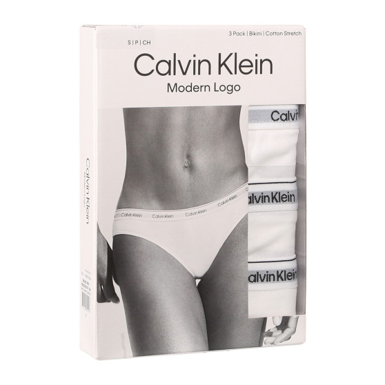 3PACK sieviešu biksītes Calvin Klein white (QD5207E-100)