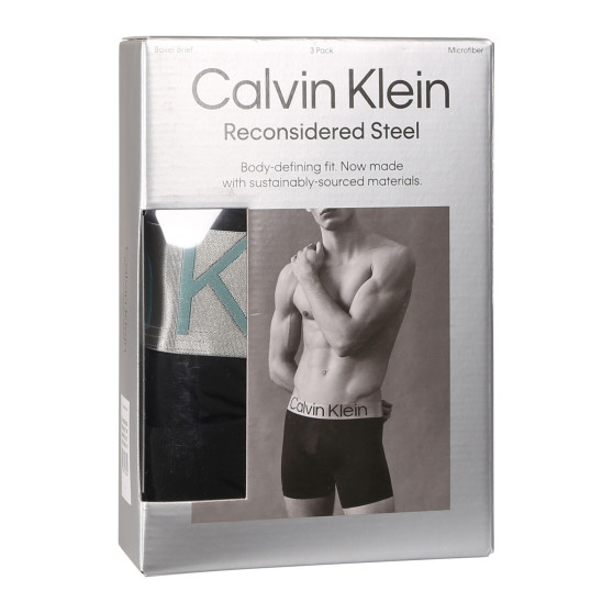 3PACK vīriešu bokseru šorti Calvin Klein melni (NB3075A-QTE)