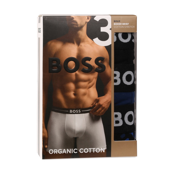 3PACK vīriešu bokseru šorti BOSS daudzkrāsaini (50514998 982)