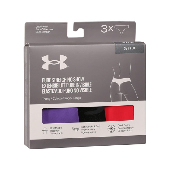 3PACK Sieviešu stringi Under Armour daudzkrāsains (1383894 001)