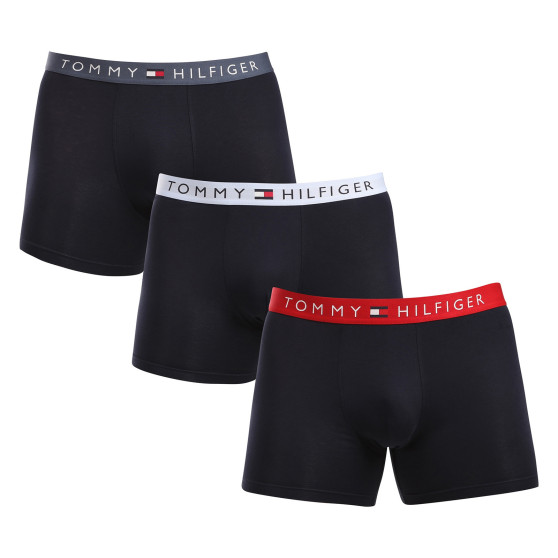 3PACK vīriešu bokseru šorti Tommy Hilfiger tumši zili (UM0UM03431 0R1)