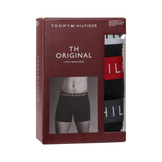 3PACK vīriešu bokseru šorti Tommy Hilfiger tumši zili (UM0UM03431 0R1)