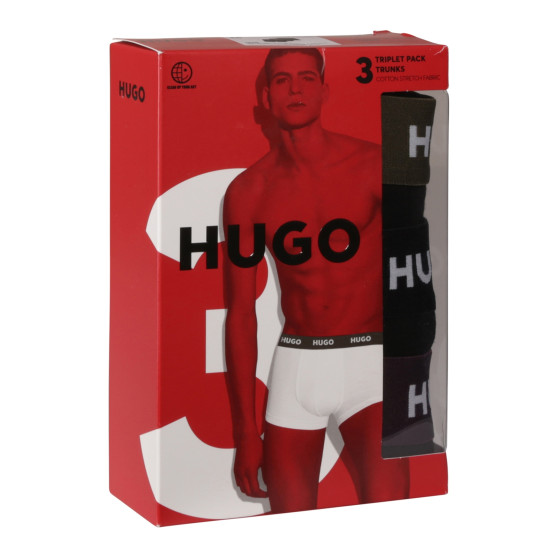 3PACK vīriešu bokseru šorti HUGO melni (50517878 988)