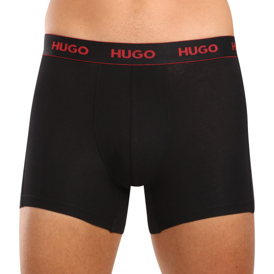 3PACK vīriešu bokseru šorti HUGO melni (50517886 991)