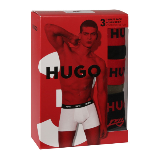 3PACK vīriešu bokseru šorti HUGO daudzkrāsaini (50517887 984)