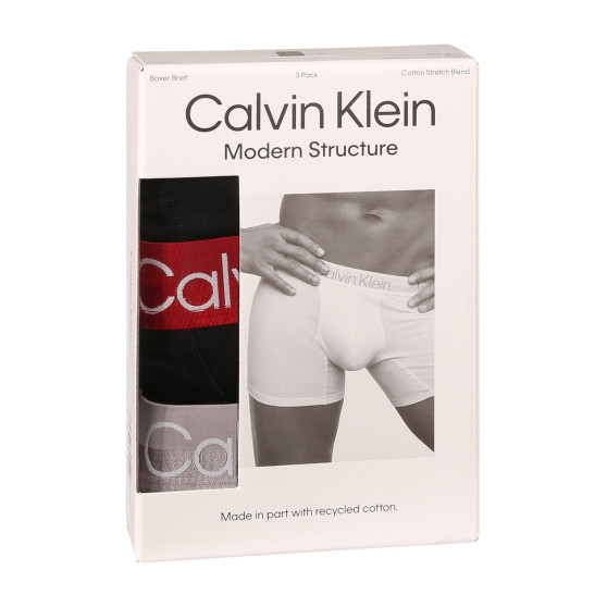 3PACK vīriešu bokseru šorti Calvin Klein melni (NB2971A-PZI)